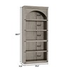 Farmhouse Arched Bookcase, 68.7" Tall Bookshelf w/ Arche Design, Wooden Arch Bookshelf with Wooden Base, 5 Tier Book shelf for Living Room Office - 2 of 4