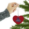 American University Primary Logo Heart Love Wood Christmas Tree Holiday Ornament - 3 of 3