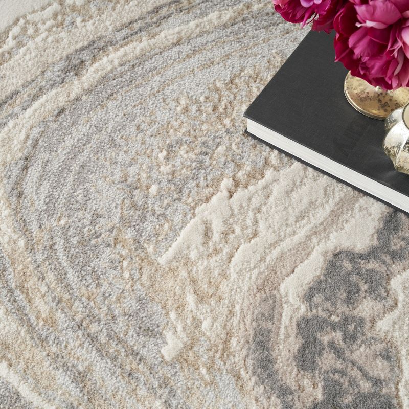 Inspire Me! Home Décor Brushstrokes Modern Marble Indoor Area Rug, 3 of 10