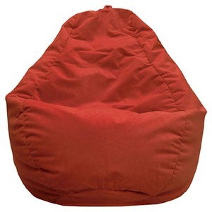 Gold Medal Micro-Fiber Suede Bean Bag Chair - Red