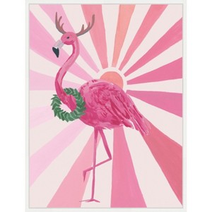 Amanti Art Festive Flamingo by Teju Reval Canvas Art Framed - 1 of 4