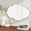 Beautyolove 18 in. W x 24 in. H Scalloped Gold Decorative Wall Mirror - 3 of 4