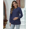Maternity Tops Sweatshirt Button-Slit Faux Sweater - 2 of 4