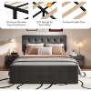 Adjustable Fabric Platform Bed with 4 Storage Drawers - 1000 lbs Capacity, 12-Slat Support, Noise Reduction Design & Tool-Free Assembly - 4 of 4