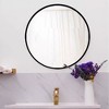 28-Inch Circular Bathroom Mirror with Beveled Edges, Black Round Wall Mirror for Vanity - 3 of 4