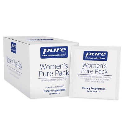 Pure Encapsulations Women's Pure Pack - For Women Over 40 - Bone, Heart, Eye & Breast Health* - With Calcium, DHA, EPA & CoQ10 - 30 Packets
