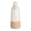Sagebrook Home Ceramic Bottle Vase, White/Tan, Decorative Table for Wedding, Home Decor - 4 of 4
