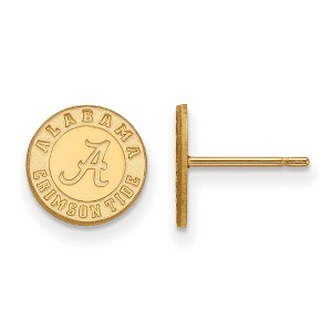 Black Bow Jewelry 10k Yellow Gold Alabama Crimson Tide NCAA Post Earrings - 1 of 3