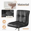 GlasFlength Counter and Bar Stools Swivel Counter Height Barstools Set of 2 Adjustable Modern Bar Chairs for Room, Black, 16.9"*19.6"*44" - 4 of 4