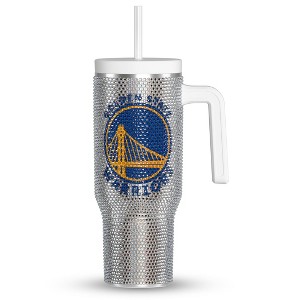 NBA Officially Licensed 40oz Bling Voyager Stainless Steel Tumbler with Rhinestones in a Limited Edition Gift Box - 1 of 4