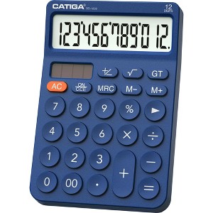 CATIGA 12 Digit Desktop Calculator with Large LCD Display, Dual Power, 4 Functions for Office, Home, School, SD-1292 - 1 of 4