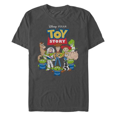 Men's Toy Story Classic Characters  T-Shirt - Charcoal - 2X Large