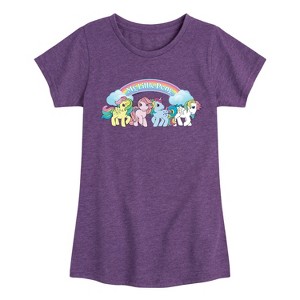 Girls' - My Little Pony - Rainbow Logo Fitted Short Sleeve Graphic T-Shirt - 1 of 4