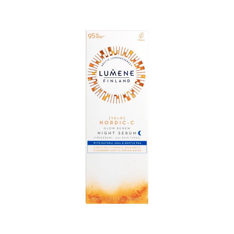 Lumene Valo Glow Renew Night Serum with Vitamin C - 1 fl oz, 4 of 10