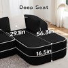 GDFStudio Meline Modern Teddy Upholstered Sectional Sofa with Cushions and Pillows - 4 of 4