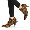 Allegra K Women's Pointed Toe Back Bow Side Zipper Kitten Heel Ankle Booties - 2 of 4