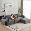 Mocamel Memory Foam 2-Seater Sectional Sofa Pet-Friendly Corduroy Deep Loveseat No Assembly - 2 of 4