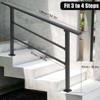 Handrails for Outdoor Steps, Black Wrought Iron Stair Handrail with Installation Kit, Metal Porch Railing - 4 of 4