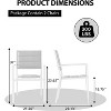 Patio Dining Chairs Set of 2, Aluminum Outdoor Dining Chair with Armrest & Wider Seat, All-Weather Stackable Patio Chairs for Balcony, Garden - 3 of 4