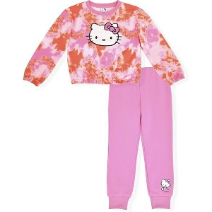 Hello Kitty Little Girls' 2-Piece Fleece Sweatshirt & Sweatpant Jogger Set - 1 of 4