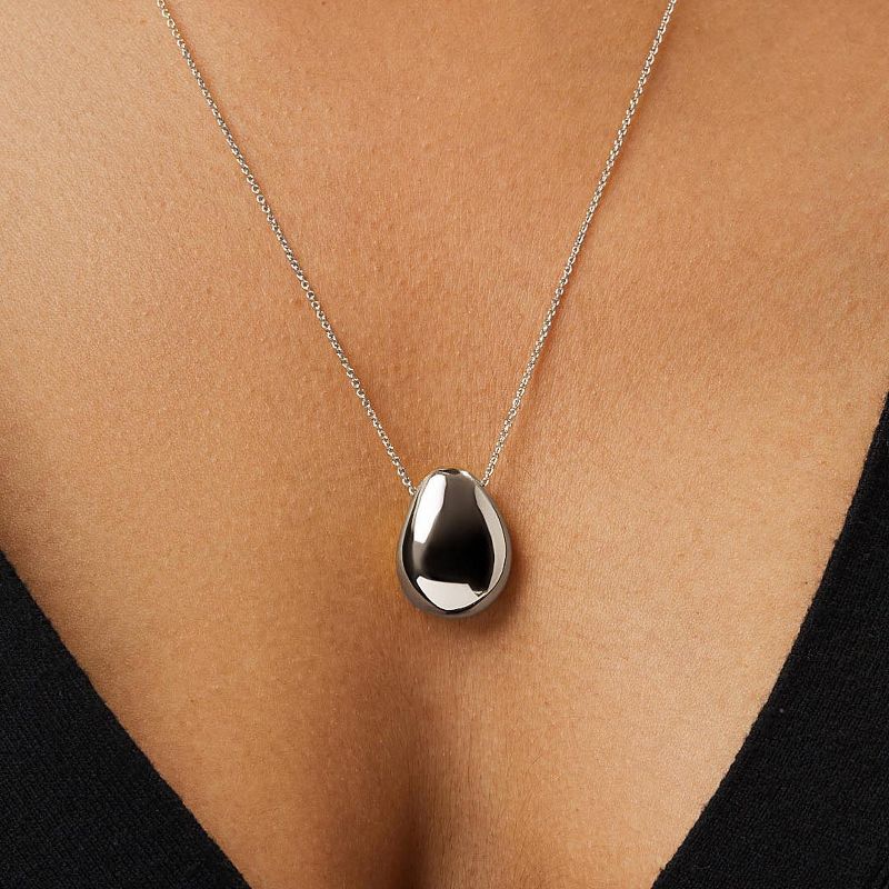Ana Luisa - Silver Pendant Necklace  - Pebble Silver, 3 of 6