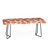 Alisa Galitsyna Peach Harvest Bench Orange/Black - Deny Designs: Faux Leather, Steel Legs, Artist-Designed - 2 of 4