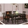 Art Deco Dining Set - 9 Piece Kitchen Table & Chair Set - 40x78 Inch Rectangle Table - 2 of 4