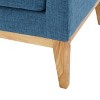Okak Mid-Century Modern Arm Chair,Comfy Padded Sitting Chair with Classic Design,Stylish Accent Chair for Living Room,Office,Blue - 4 of 4