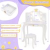 Infans Kids Vanity Set Princess Vanity Table & Chair Set with Lighted Mirror - 2 of 4