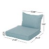 Christopher Knight Home Antibes Outdoor Water Resistant Fabric Club Chair Cushions (Set of 2) - 3 of 4