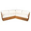 Christopher Knight Home Rugar 4-Seater Patio Acacia Wood V-Shaped Sectional Sofa with Thick Cushions - 2 of 4