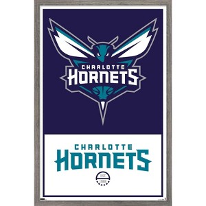 Trends International NBA Charlotte Hornets - Logo 21 Framed Wall Poster Prints - 1 of 4