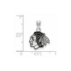 Black Bow Jewelry Sterling Silver Chicago Blackhawks NHL Small Pendant - 2 of 3