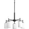 Progress Lighting Replay 5-Light Chandelier, Brushed Nickel, White Glass Shades - 3 of 3