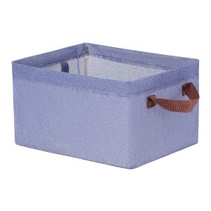 Unique Bargains Canvas Collapsible Storage Bins with Handles for Organizing Clothes Books - 1 of 4