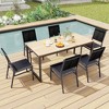 Tangkula 4PCS Outdoor Dining Chairs w/ Breathable Seat Backrest Heavy-Duty Aluminum Frame - 2 of 4