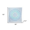 HomeRoots 92" X 84" Blue Green And White Mandala Cotton Hanging Tapestry - 3 of 4