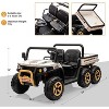 Acekool 24V 2-Seater Ride-On Dump Truck with Remote Control, 4WD UTV, Electric Dump Bed & Shovel, Bluetooth Music, 6-Wheel Adventure Toy - 3 of 4