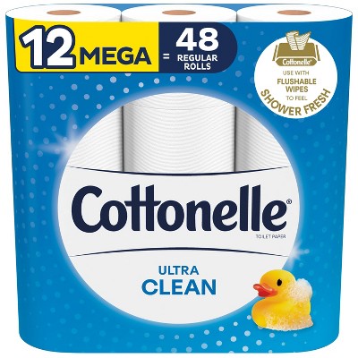 Cottonelle Ultra Cleancare Toilet Paper - 12 Mega Rolls : Target