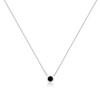 Silver 1/10 Cttw Greem Diamond Suspended Bezel-Set Solitaire Pendant Necklace - Green Diamond - 4 of 4