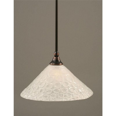Toltec Lighting Any 1 - Light Pendant in  Black Copper with 12" Italian Bubble Shade