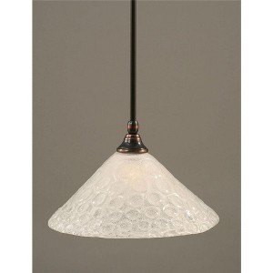 Toltec Lighting Any 1 - Light Pendant in  Black Copper with 12" Italian Bubble Shade - 1 of 1