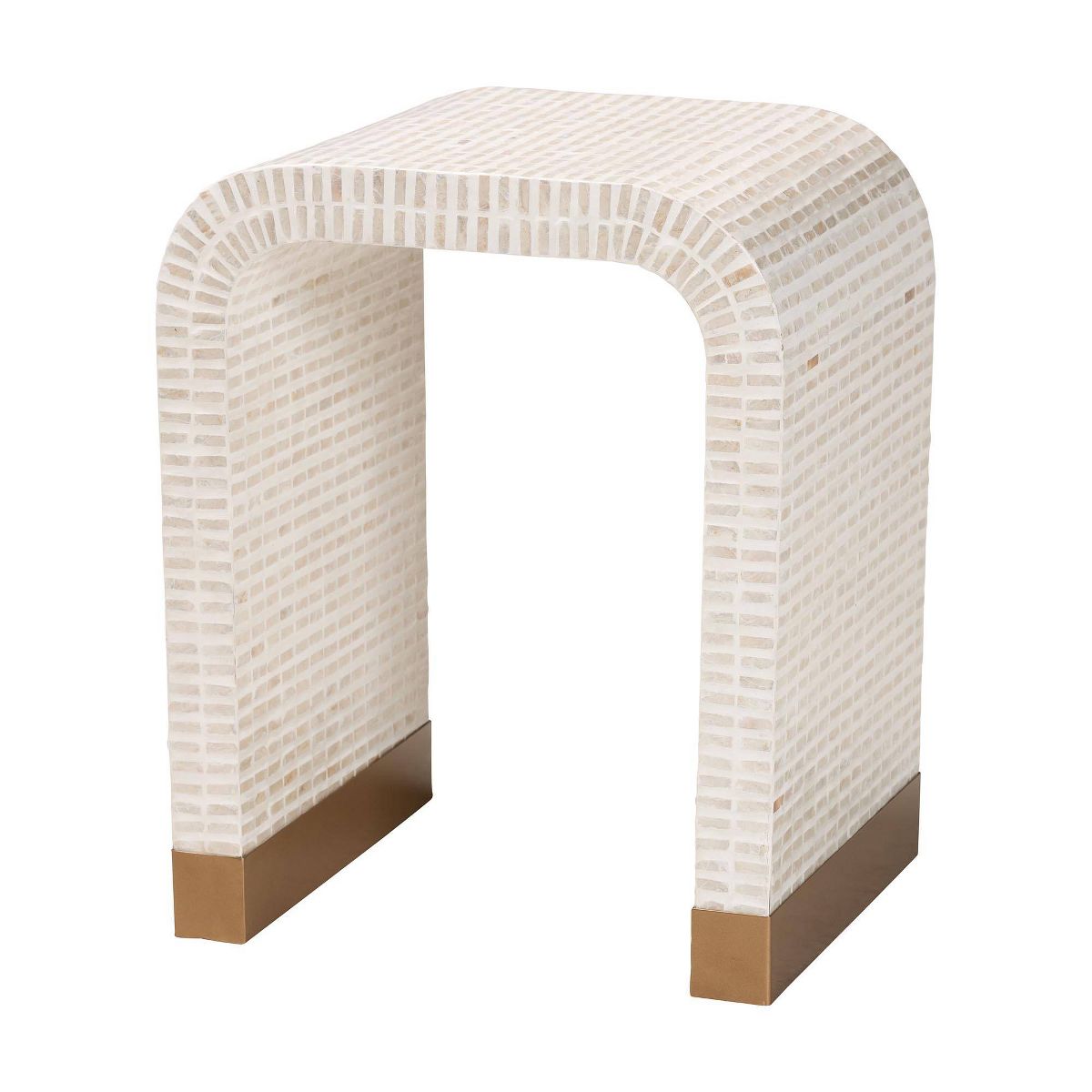 bali & pari 3pc Carlyn Mother of Pearl Capiz Shell Accent Table Set Beige/White/Gold - thumbnail 5