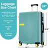 1/3 PCS Contrast Color Expandable ABS Hard Shell Luggage Set with Spinner Wheels and TSA Lock 4M - ModernLuxe - 2 of 4