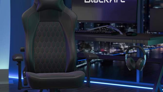 BlackArc High Back Adjustable Gaming Chair with 4D Armrests, Head Pillow and Adjustable Lumbar Support, 2 of 18, play video