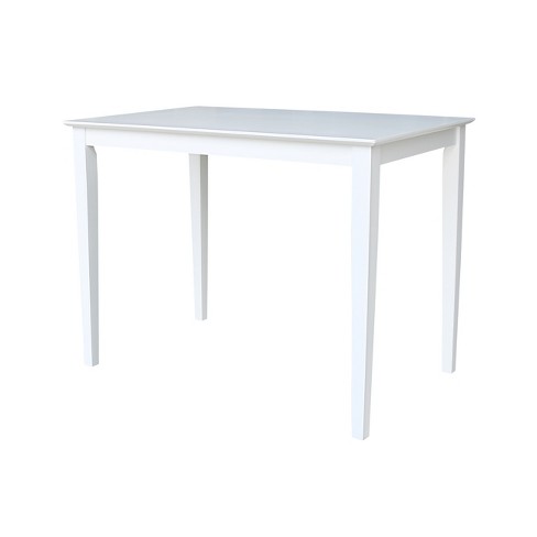 White table counter deals height