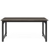 Lirago,Compact Rectangular Conference Table-Durable E1 Wood, Rustic-Gray & Black, Multi-Purpose Office Desk - 2 of 4