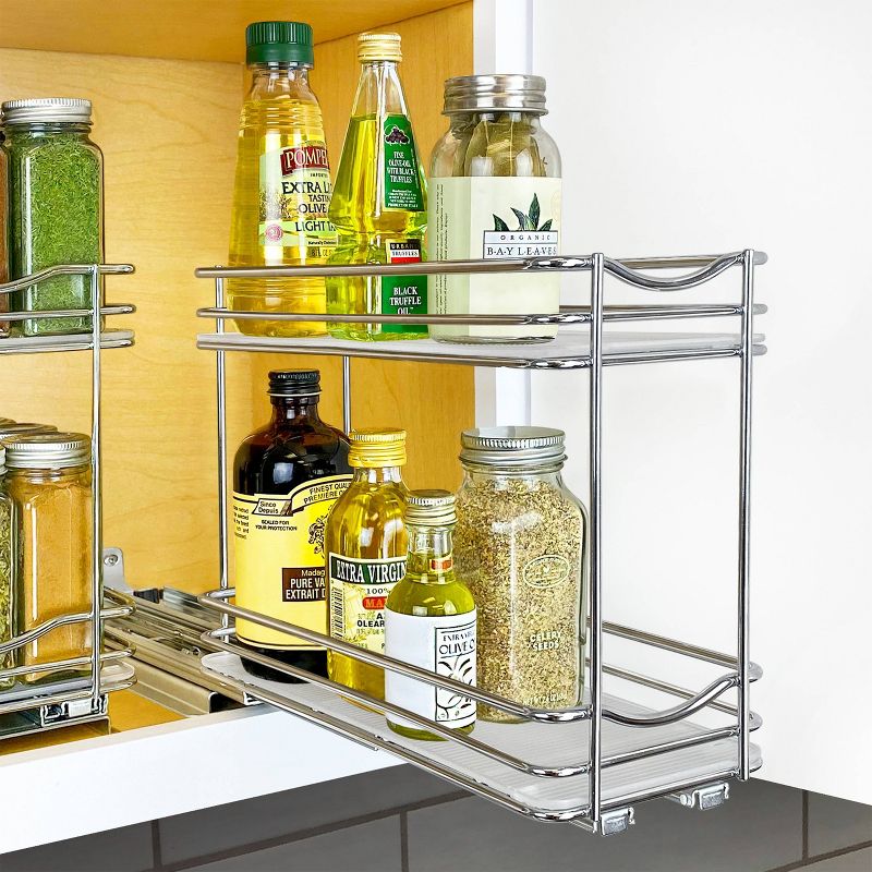 Lynk Professional Slide Out Double Spice Rack Upper Cabinet Organizer - 4&#34; Wide, 6 of 13