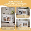 Coucheta 47" Dog Crate Furniture with 2 Storage Drawers & Removable Divider - Large Pet Cage for 1 Big Dog or 2 Small Dogs - 3 of 4