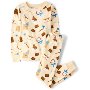 The Children's Place Boys Long Sleeve S'mores Snug Fit Cotton Pajamas - 1 of 3